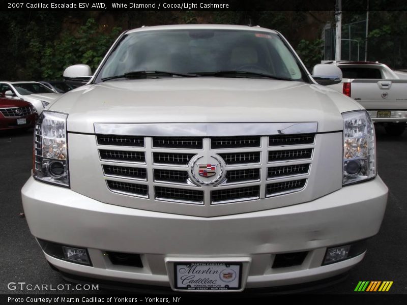 White Diamond / Cocoa/Light Cashmere 2007 Cadillac Escalade ESV AWD