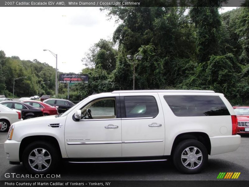 White Diamond / Cocoa/Light Cashmere 2007 Cadillac Escalade ESV AWD