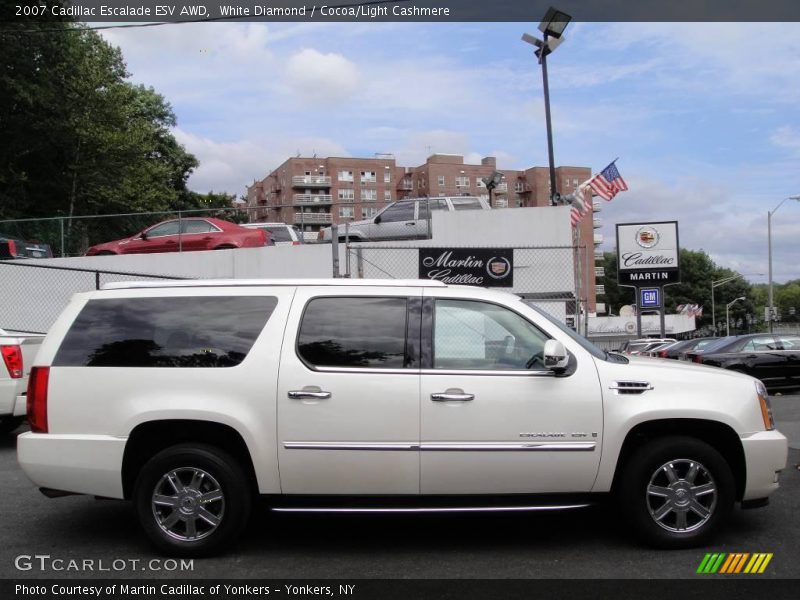 White Diamond / Cocoa/Light Cashmere 2007 Cadillac Escalade ESV AWD