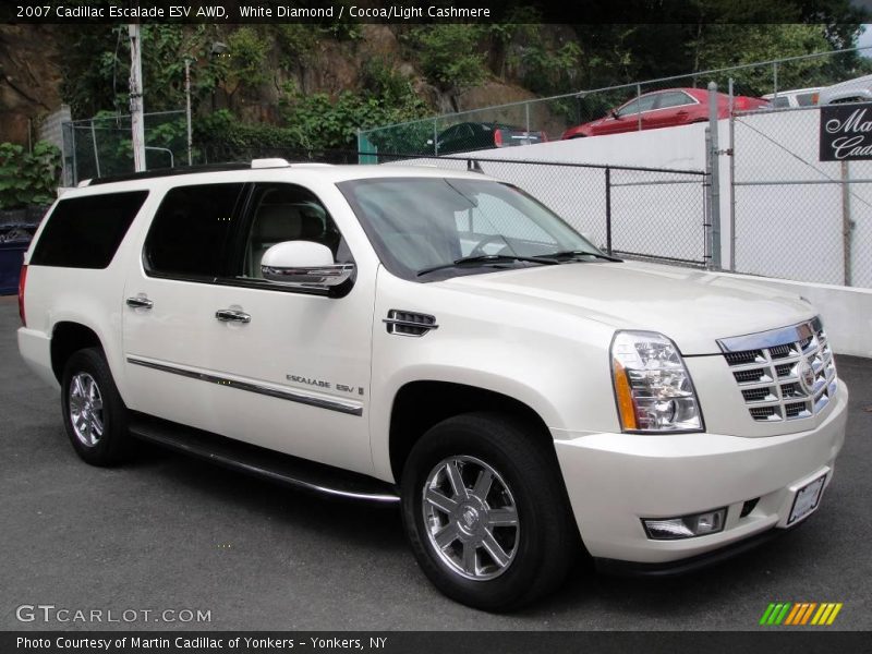 White Diamond / Cocoa/Light Cashmere 2007 Cadillac Escalade ESV AWD