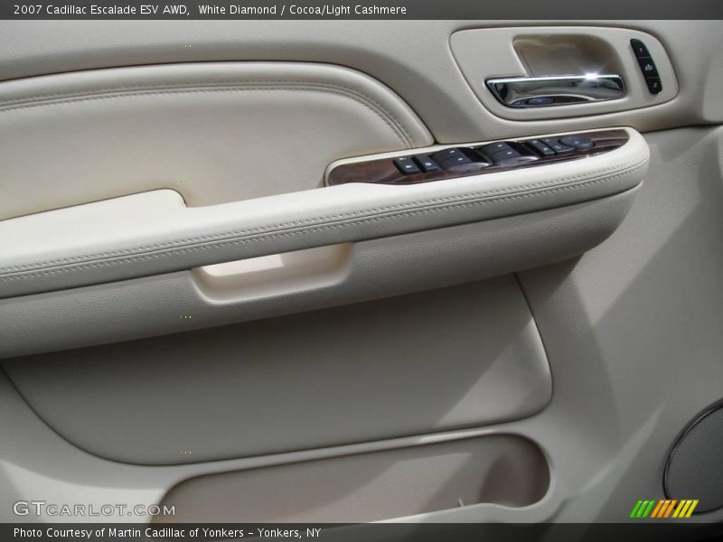 White Diamond / Cocoa/Light Cashmere 2007 Cadillac Escalade ESV AWD