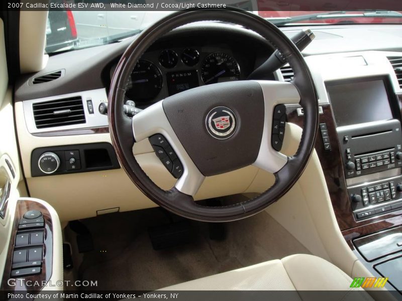 White Diamond / Cocoa/Light Cashmere 2007 Cadillac Escalade ESV AWD