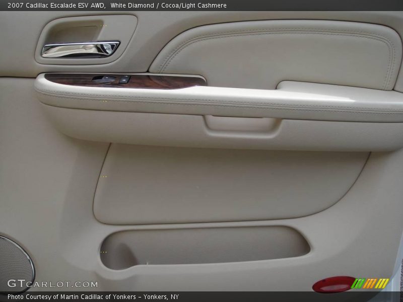 White Diamond / Cocoa/Light Cashmere 2007 Cadillac Escalade ESV AWD