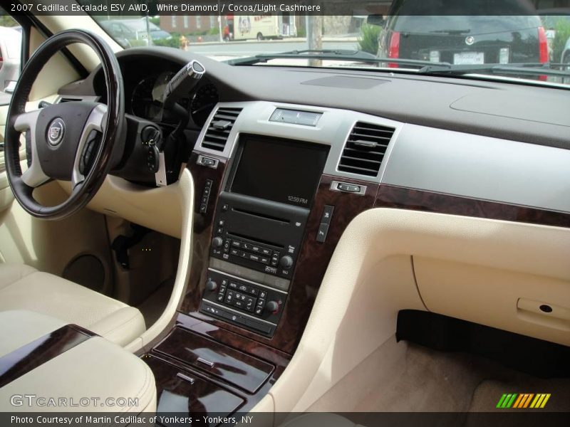 White Diamond / Cocoa/Light Cashmere 2007 Cadillac Escalade ESV AWD