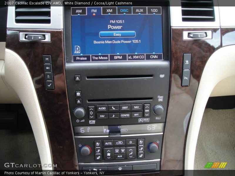 White Diamond / Cocoa/Light Cashmere 2007 Cadillac Escalade ESV AWD
