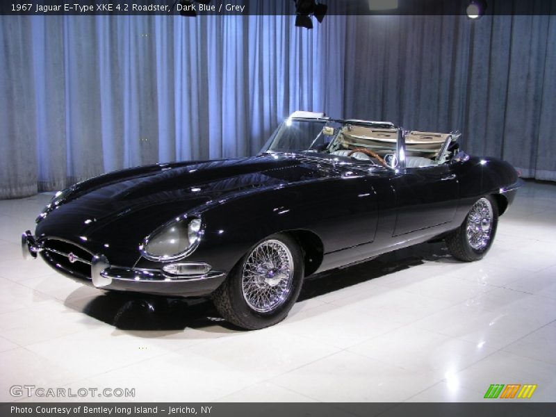Dark Blue / Grey 1967 Jaguar E-Type XKE 4.2 Roadster