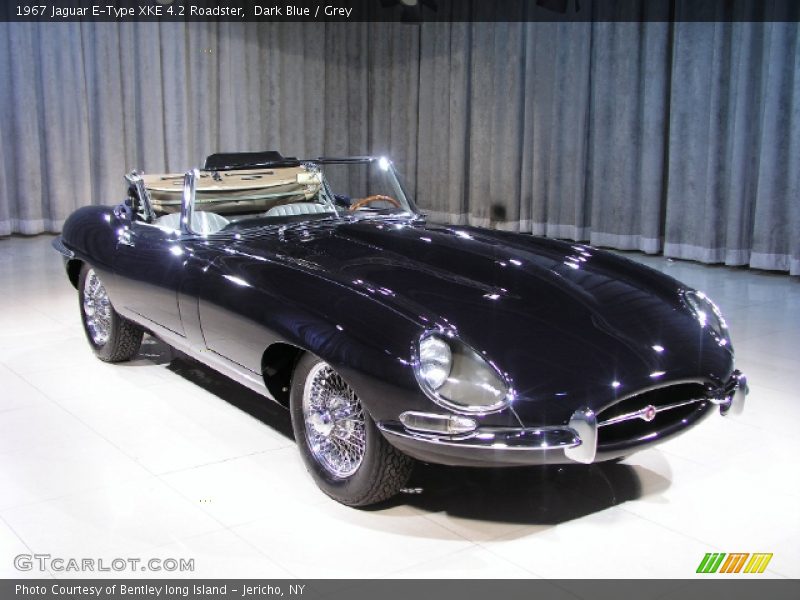 Dark Blue / Grey 1967 Jaguar E-Type XKE 4.2 Roadster