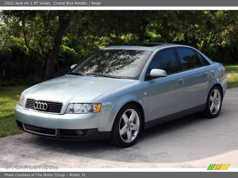 Crystal Blue Metallic / Beige 2002 Audi A4 1.8T Sedan