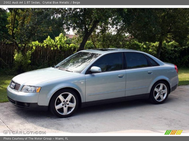 Crystal Blue Metallic / Beige 2002 Audi A4 1.8T Sedan