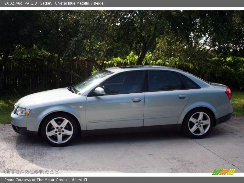 Crystal Blue Metallic / Beige 2002 Audi A4 1.8T Sedan