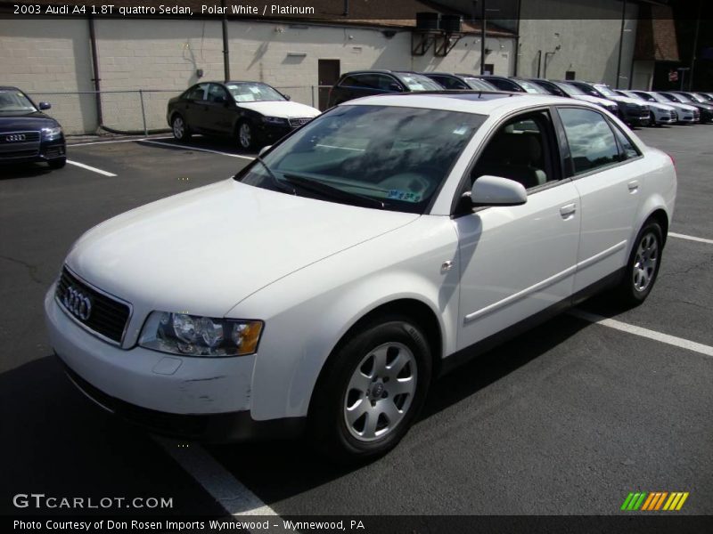 Polar White / Platinum 2003 Audi A4 1.8T quattro Sedan