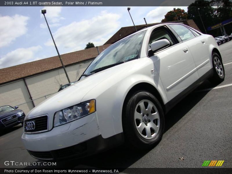 Polar White / Platinum 2003 Audi A4 1.8T quattro Sedan