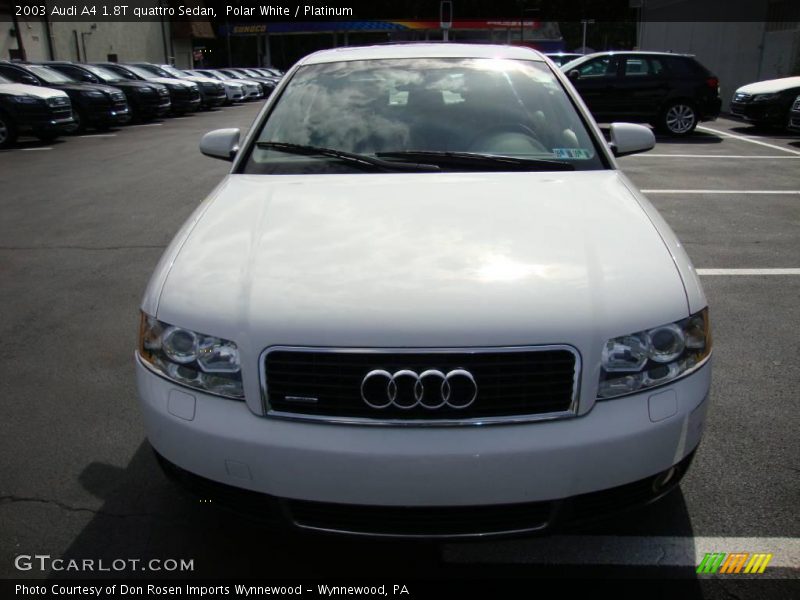 Polar White / Platinum 2003 Audi A4 1.8T quattro Sedan