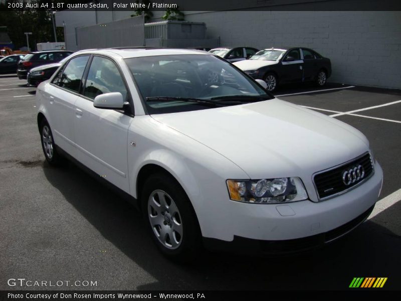 Polar White / Platinum 2003 Audi A4 1.8T quattro Sedan