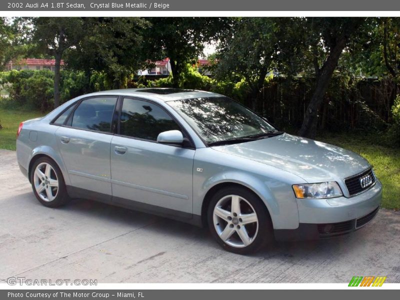 Crystal Blue Metallic / Beige 2002 Audi A4 1.8T Sedan