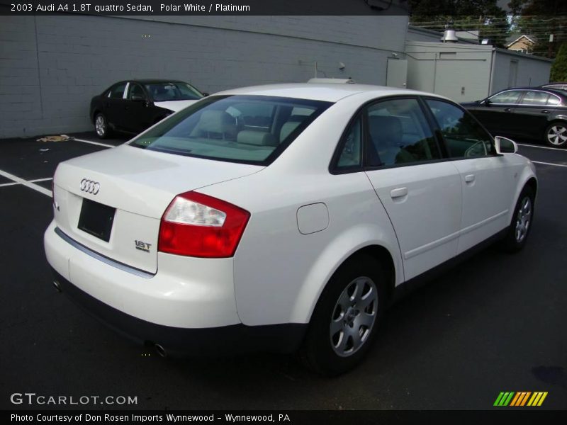 Polar White / Platinum 2003 Audi A4 1.8T quattro Sedan