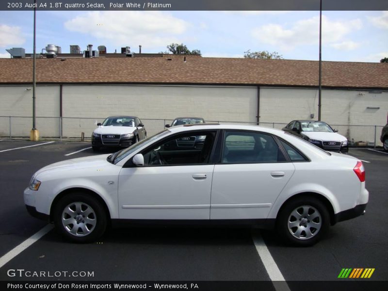 Polar White / Platinum 2003 Audi A4 1.8T quattro Sedan