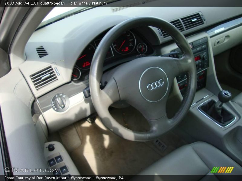 Polar White / Platinum 2003 Audi A4 1.8T quattro Sedan