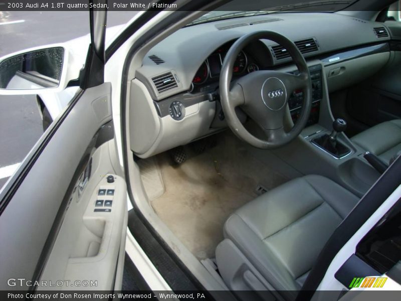 Polar White / Platinum 2003 Audi A4 1.8T quattro Sedan