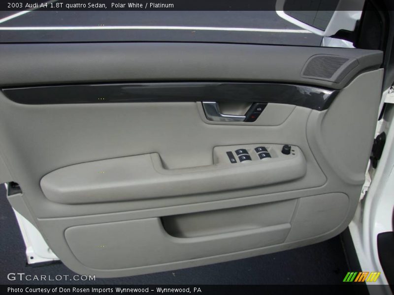 Polar White / Platinum 2003 Audi A4 1.8T quattro Sedan