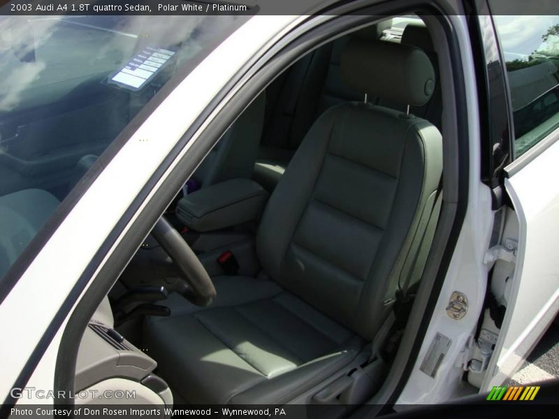 Polar White / Platinum 2003 Audi A4 1.8T quattro Sedan