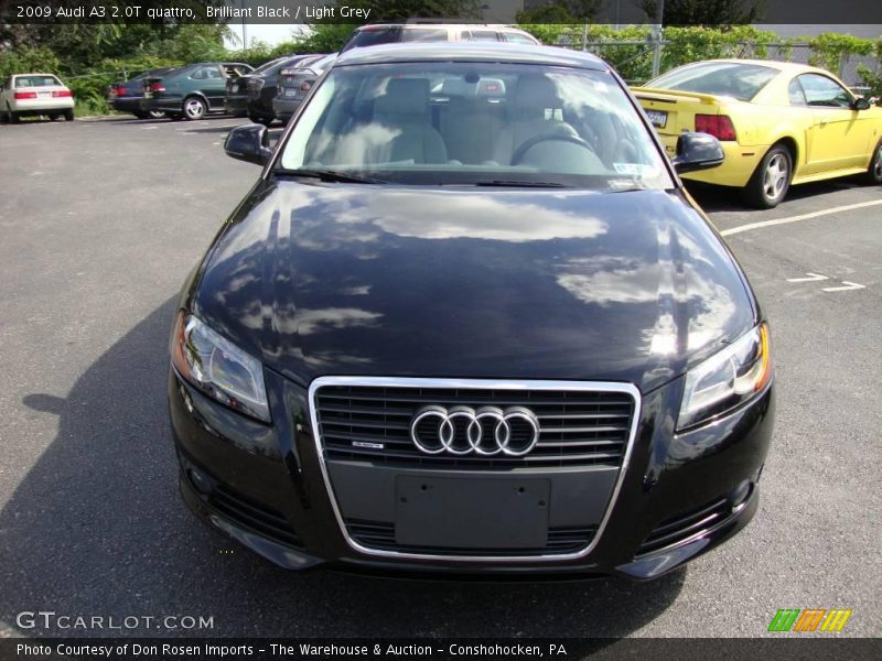 Brilliant Black / Light Grey 2009 Audi A3 2.0T quattro