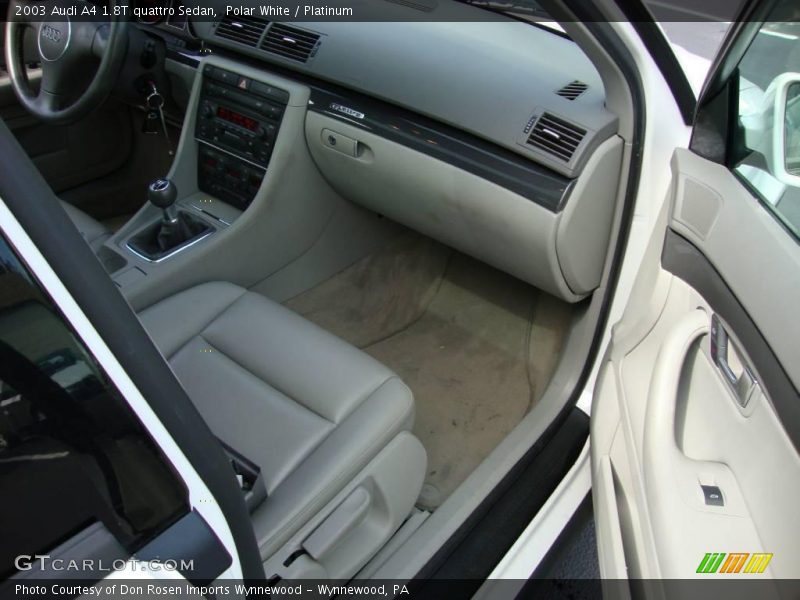 Polar White / Platinum 2003 Audi A4 1.8T quattro Sedan