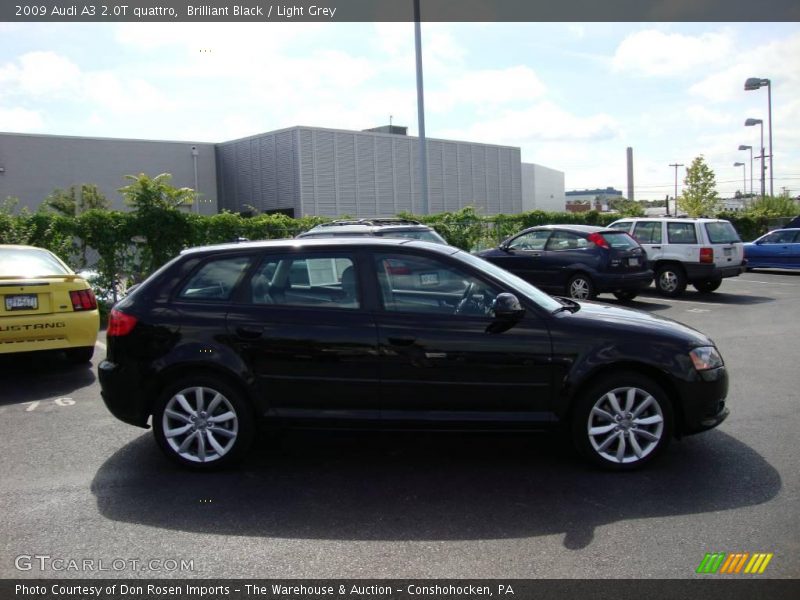Brilliant Black / Light Grey 2009 Audi A3 2.0T quattro