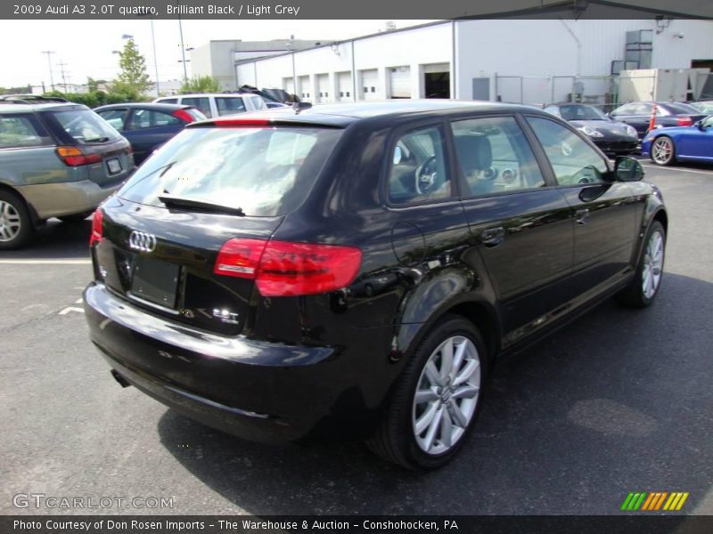 Brilliant Black / Light Grey 2009 Audi A3 2.0T quattro
