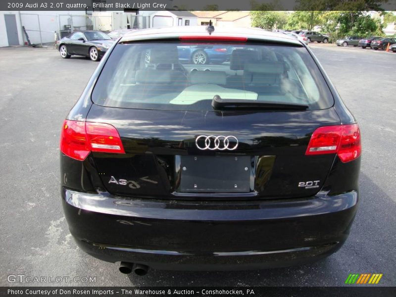 Brilliant Black / Light Grey 2009 Audi A3 2.0T quattro