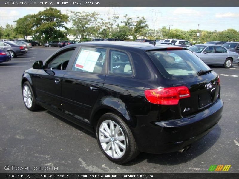 Brilliant Black / Light Grey 2009 Audi A3 2.0T quattro