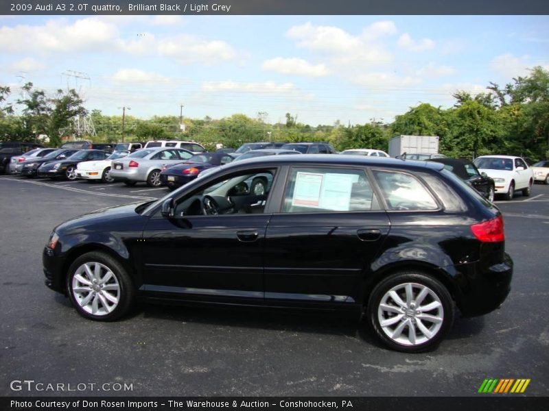 Brilliant Black / Light Grey 2009 Audi A3 2.0T quattro