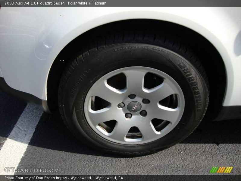 Polar White / Platinum 2003 Audi A4 1.8T quattro Sedan