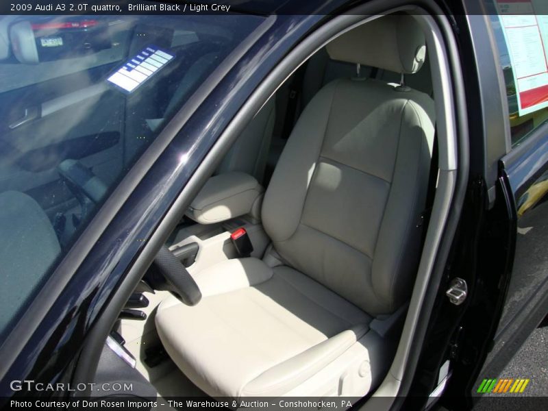 Brilliant Black / Light Grey 2009 Audi A3 2.0T quattro