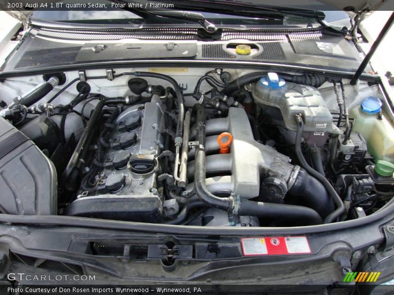 Polar White / Platinum 2003 Audi A4 1.8T quattro Sedan