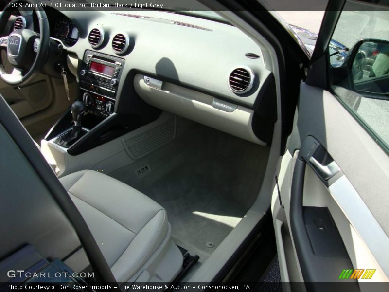 Brilliant Black / Light Grey 2009 Audi A3 2.0T quattro