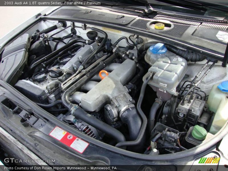 Polar White / Platinum 2003 Audi A4 1.8T quattro Sedan