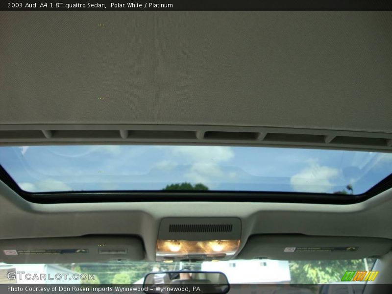 Polar White / Platinum 2003 Audi A4 1.8T quattro Sedan