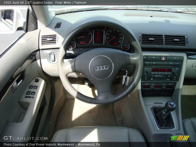 Polar White / Platinum 2003 Audi A4 1.8T quattro Sedan