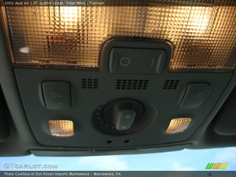 Polar White / Platinum 2003 Audi A4 1.8T quattro Sedan