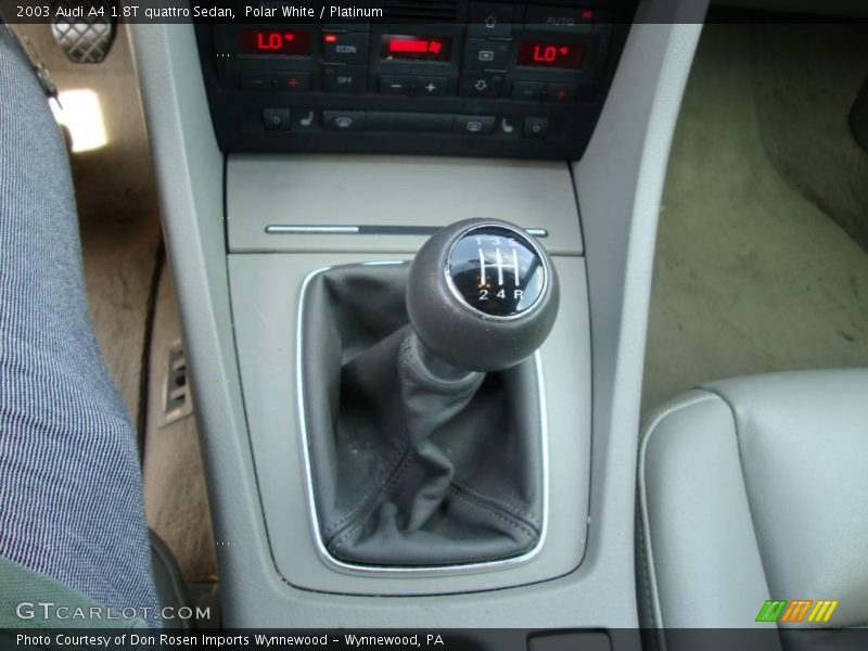Polar White / Platinum 2003 Audi A4 1.8T quattro Sedan