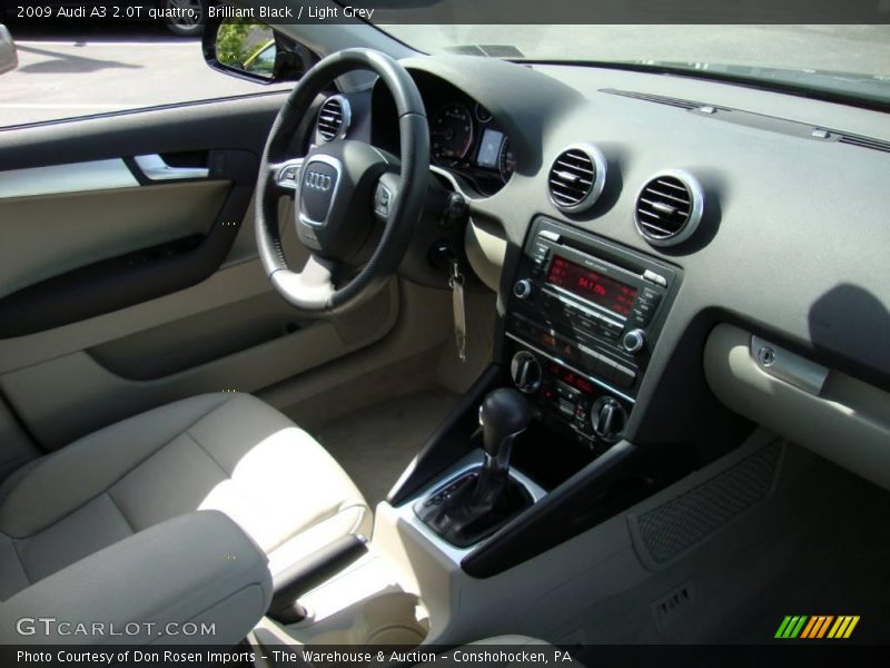 Brilliant Black / Light Grey 2009 Audi A3 2.0T quattro
