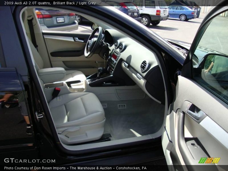 Brilliant Black / Light Grey 2009 Audi A3 2.0T quattro
