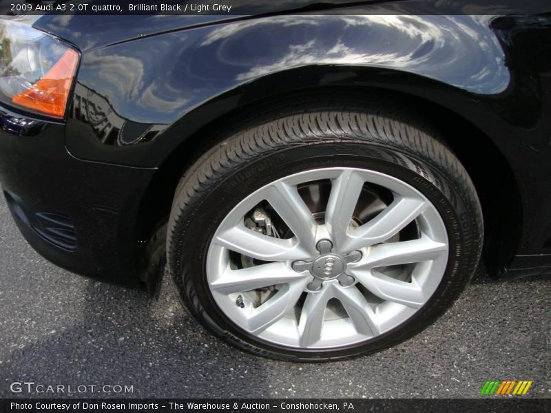 Brilliant Black / Light Grey 2009 Audi A3 2.0T quattro