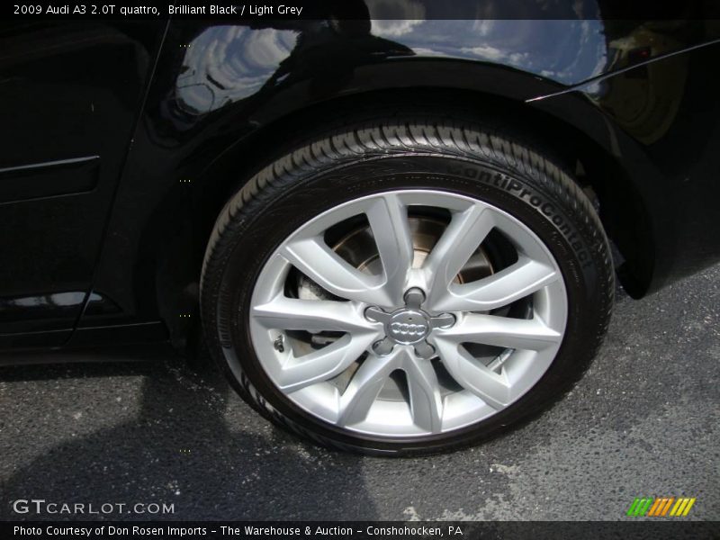 Brilliant Black / Light Grey 2009 Audi A3 2.0T quattro