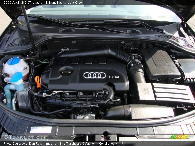 Brilliant Black / Light Grey 2009 Audi A3 2.0T quattro