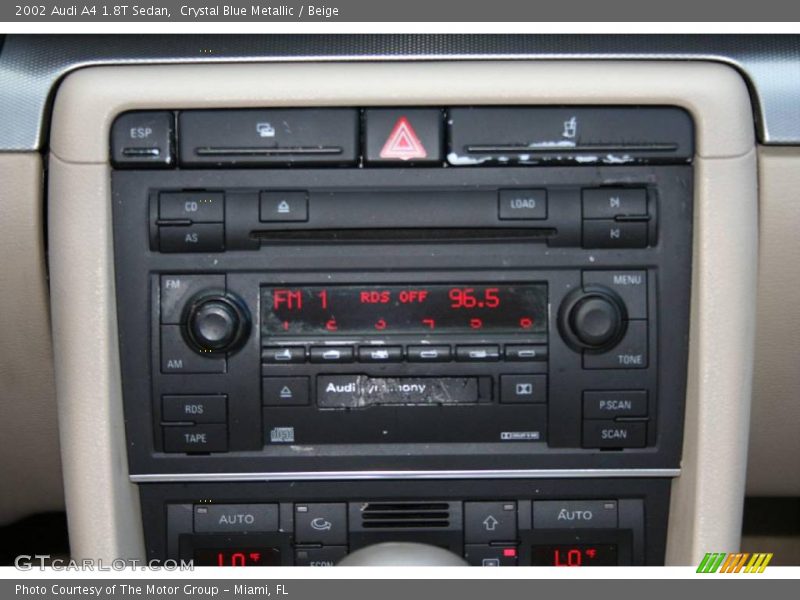 Crystal Blue Metallic / Beige 2002 Audi A4 1.8T Sedan