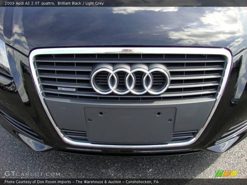 Brilliant Black / Light Grey 2009 Audi A3 2.0T quattro