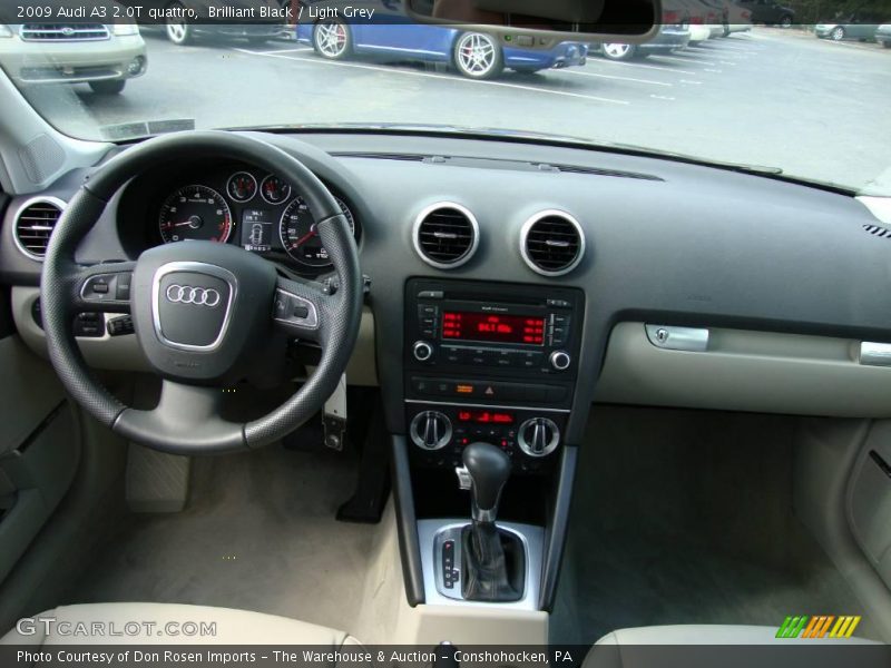 Brilliant Black / Light Grey 2009 Audi A3 2.0T quattro