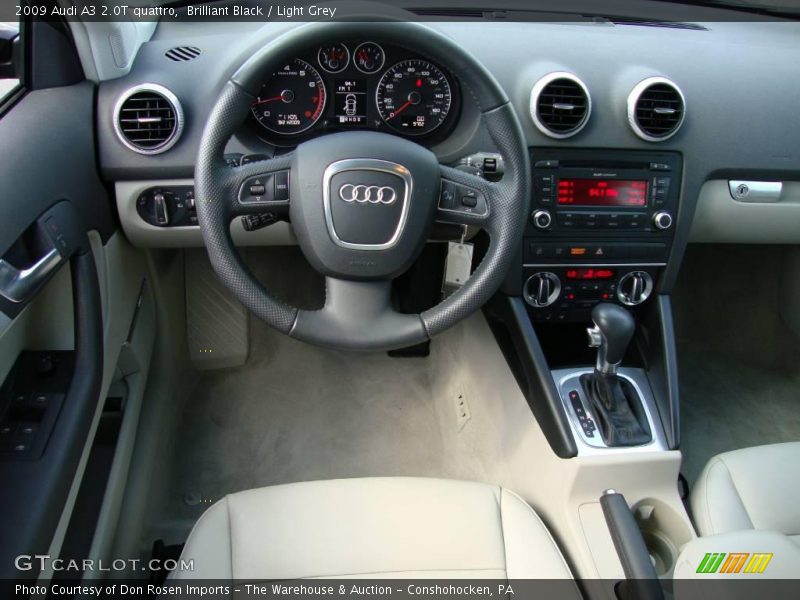 Brilliant Black / Light Grey 2009 Audi A3 2.0T quattro